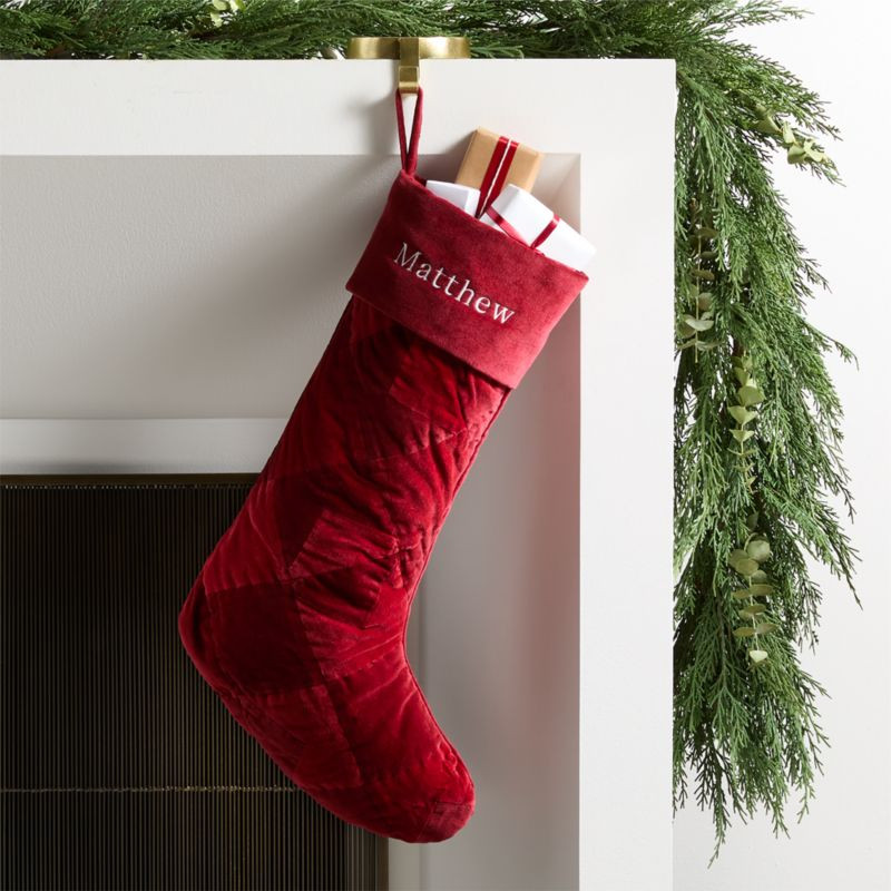 Velvet Heritage Red Christmas Stocking + Reviews | Crate & Barrel | Crate & Barrel