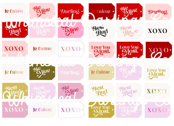 Valentine's Day Gift Tags | Etsy Canada | Etsy (CAD)