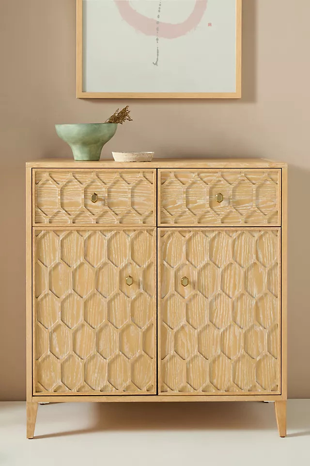 Textured Trellis Entryway Cabinet | Anthropologie (US)