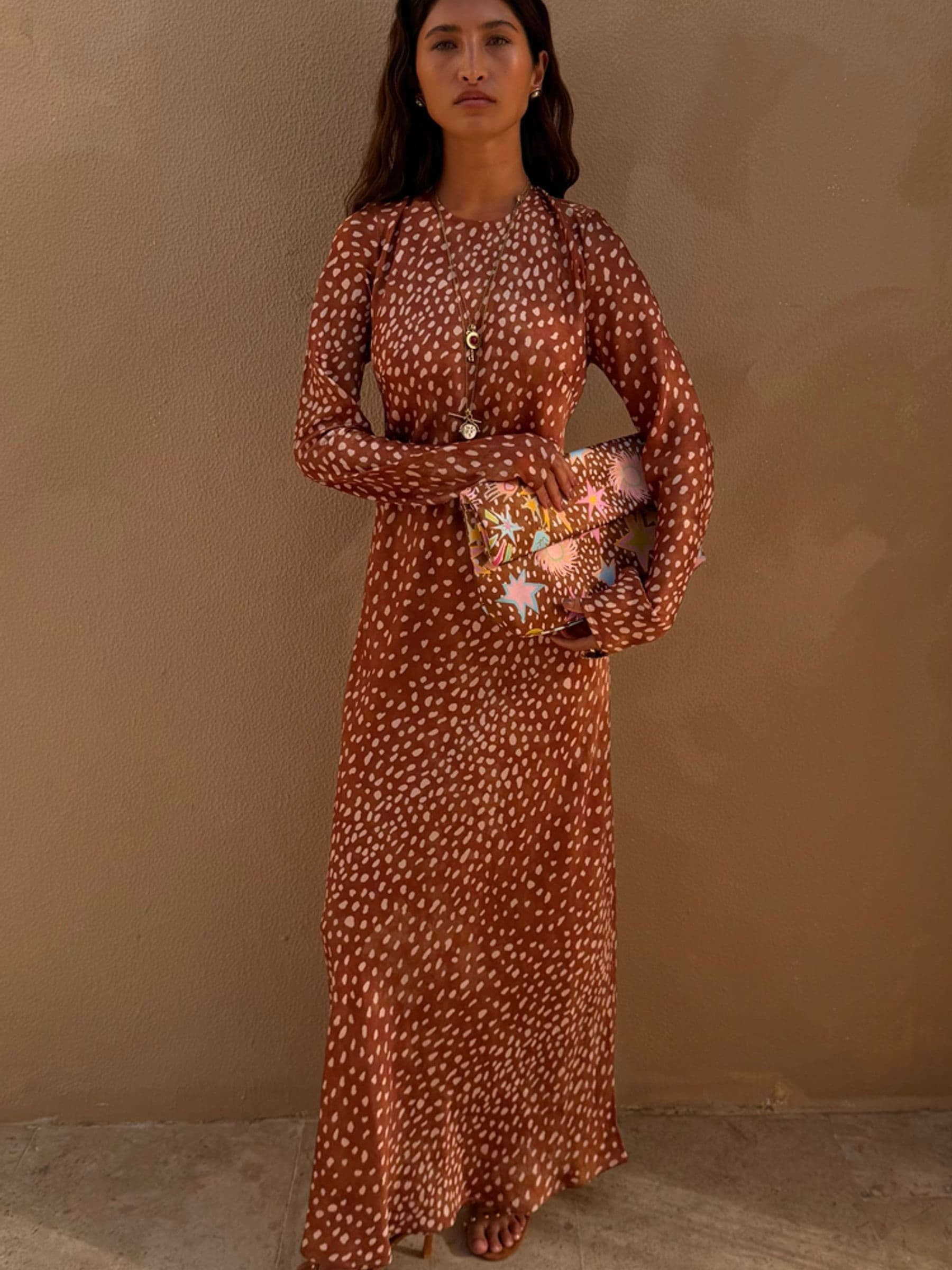 Never Fully Dressed Never Fully Dressed Brown Fawn Soho Dress | Next US