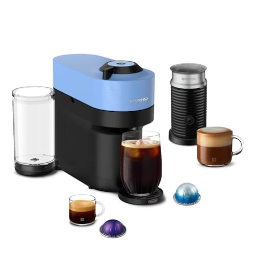 Nespresso Vertuo Pop+ Coffee and Espresso Machine by De'Longhi with Aeroccino Milk Frother, Pacific Blue | Amazon (US)