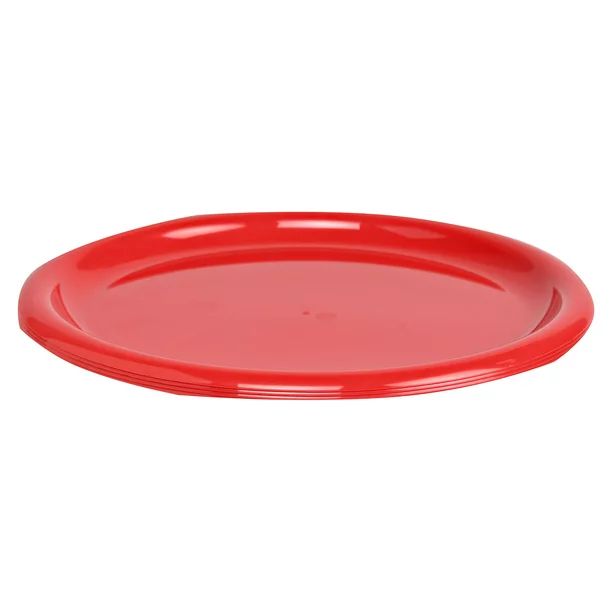 Mainstays Ms 4pk Red Plates | Walmart (US)