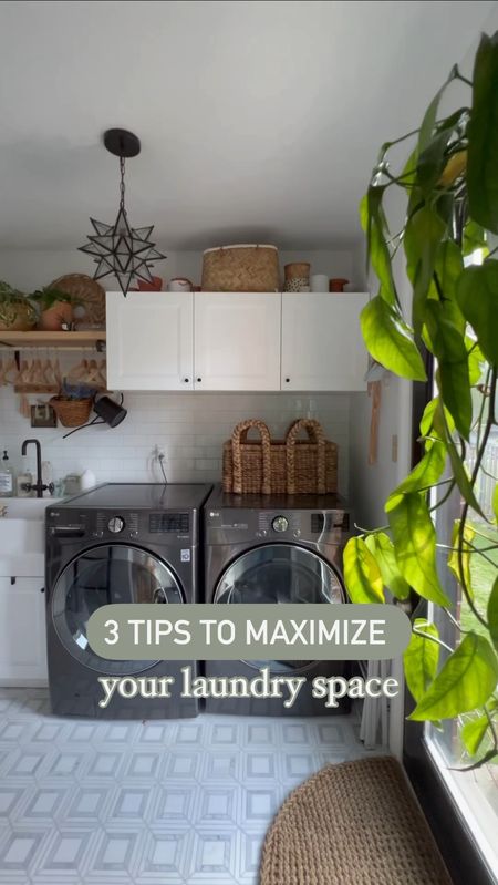 Here’s how you can maximize your laundry space with these tips and tricks. 

1) take advantage of your vertical space. I installed a tension rod high up to hang our cleaning products. It saves me valuable cupboard space and I see what I have.

Speaking of vertical space, hang a dowel above your laundry sink for an extra place to hang dry clothing.  I linked some tension rods and a pipe cutter if you need to adjust the length for your space. 

2) Use Command grippers to organize and keep your brooms and cleaning supplies standing up and tidy. I linked other options that look super handy as well. 

3) Use peg hooks to hold items you grab daily. I created a landing zone for our keys and bags. I got these peg hooks from H&M. 

Now everything has a home, is super accessible and easy to put away

This corner is so well utilized now.

#LTKfindsunder50 #LTKSeasonal #LTKhome