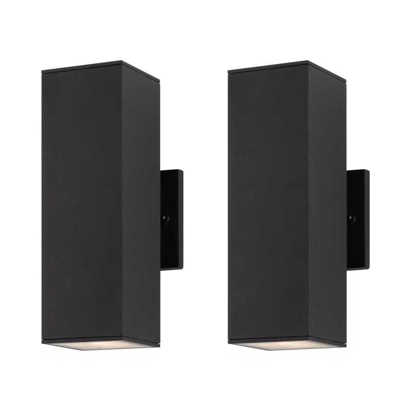 Alvisa Outdoor Wall Light in 2 Lights with Aluminum (Set of 2)ByIvy Bronx4.8Rated 4.8 out of 5 st... | Wayfair North America