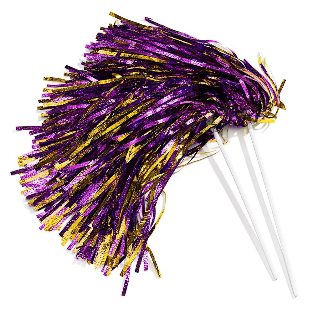 Anderson's Metallic Foil Textured School Spirit Shakers, Cheerleader Pom Poms, Football, Basketba... | Amazon (US)
