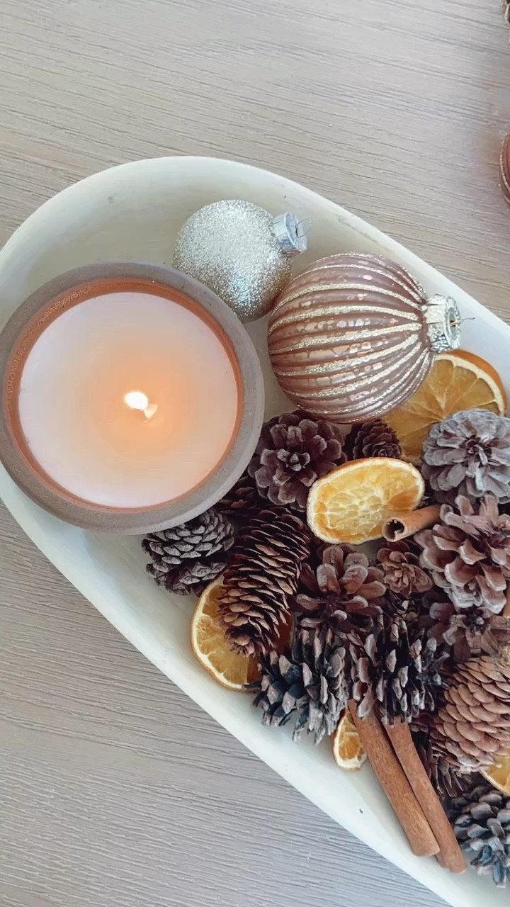 Easy holiday centerpiece perfect for a dining table, coffee table or console table!

#LTKVideo #LTKStyleTip #LTKHoliday