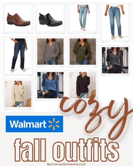 Easy to put together, these cozy Walmart, sweaters and jeans will be your go to outfits this fall season!

#LTKSeasonal #LTKunder50 #LTKstyletip