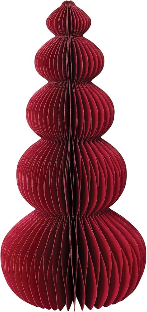 Creative Co-Op Paper Folding Honeycomb Tree, Red | Amazon (US)