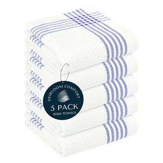 HEIRLOOM COMFORT Brown Turkish Kitchen Towels 16x26 Inch, 5 Pack, 100% Cotton, Ultra Absorbent, S... | Walmart (US)