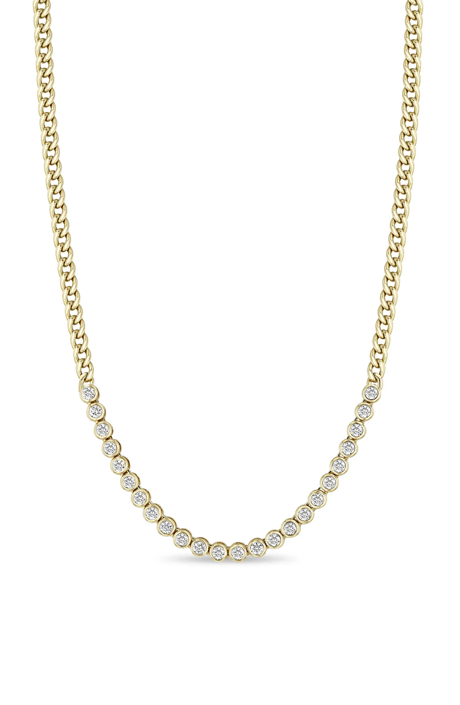Diamond Bezel Tennis Necklace | Nordstrom