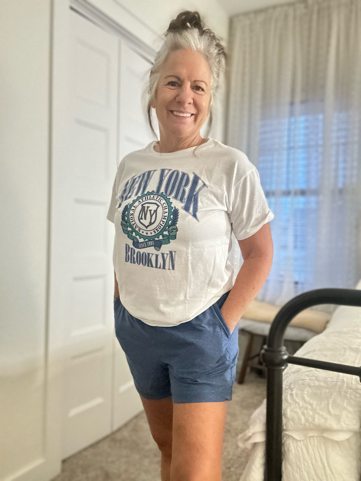 Summer casual graphic T. Buttery soft cotton shorts with pockets! White sneakers 

#LTKActive #LTKKids #LTKPetite