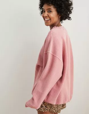 Aerie corded oversized outlet sweatshirt