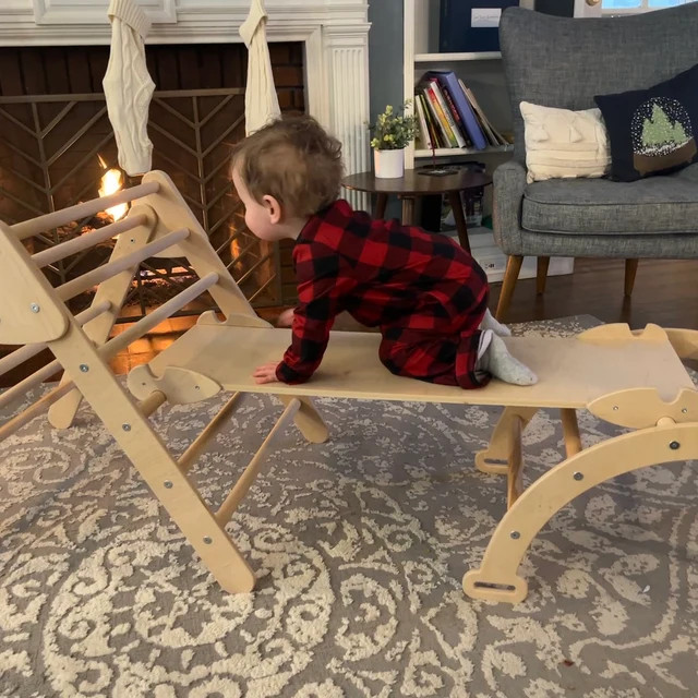 Montessori set of climbing Arch climbing Ramp Foldable Triangle Eco-friendly wooden toy Activity ... | Etsy (US)