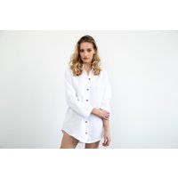 White linen womens shirt | Etsy (US)