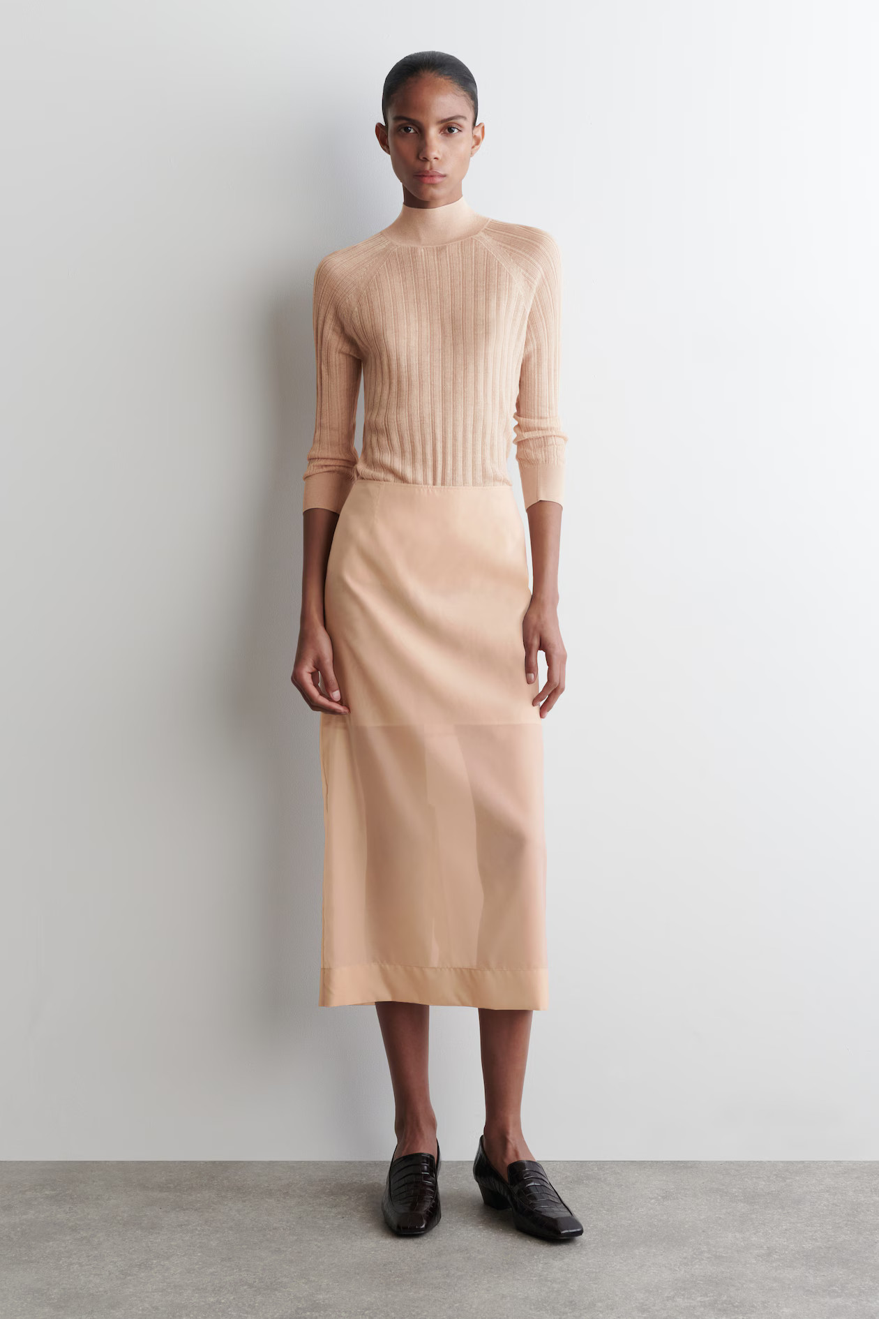 SHEER COLUMN SKIRT - PEACH | COS | COS (EU)