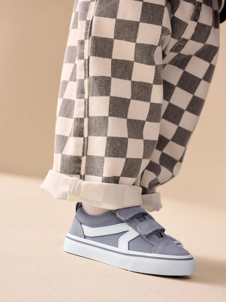 Grey Standard Fit (F) Touch Fastening Trainers | Next US