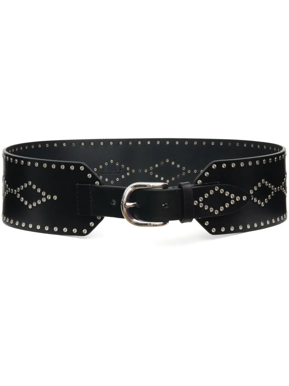 ISABEL MARANT Lucie Studded Leather Belt | Black | FARFETCH FR | Farfetch Global
