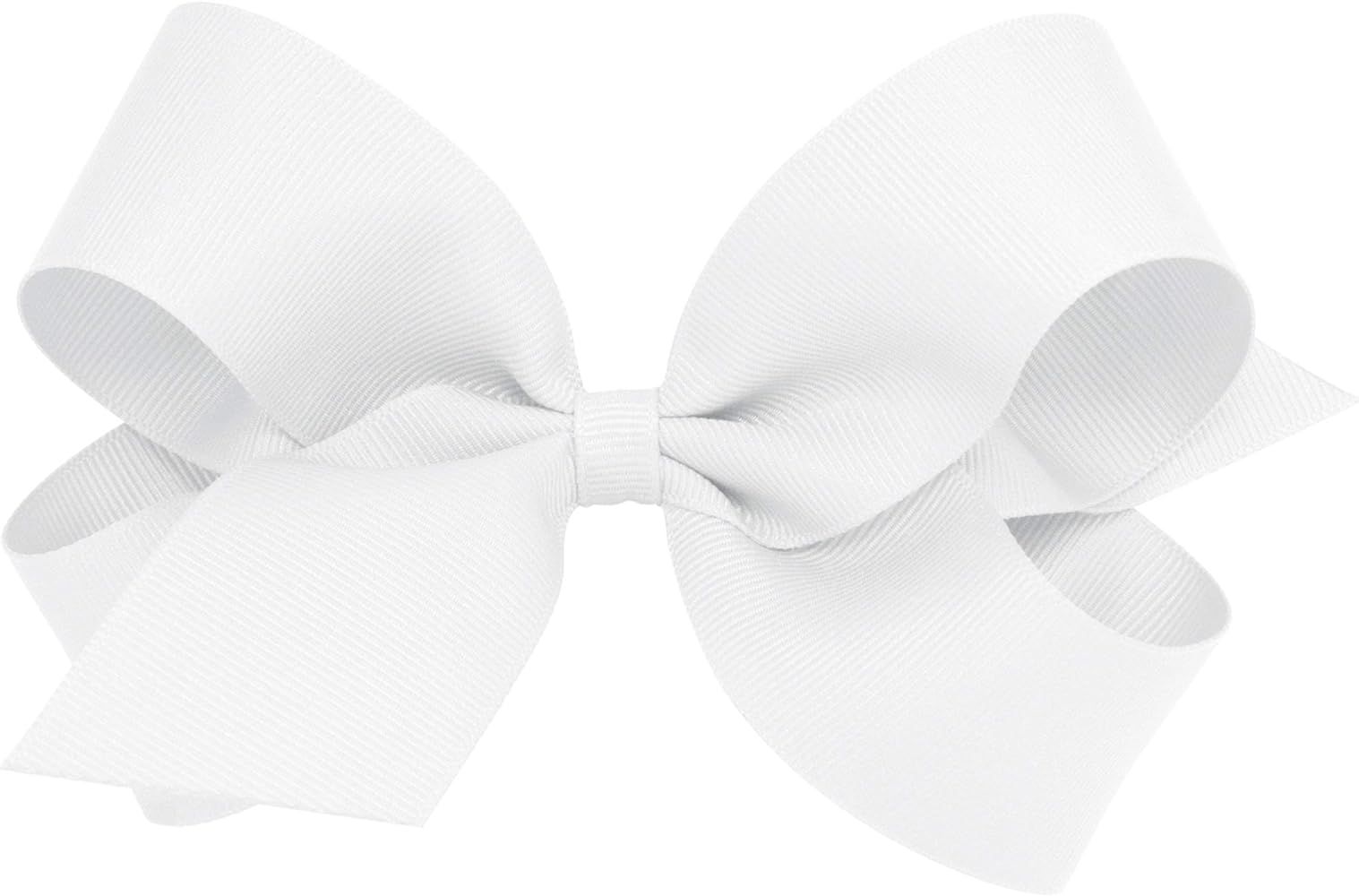 Wee Ones Baby Girls' Large Classic Grosgrain Hair Bow on a WeeStay Clip w/Plain Wrap | Amazon (US)