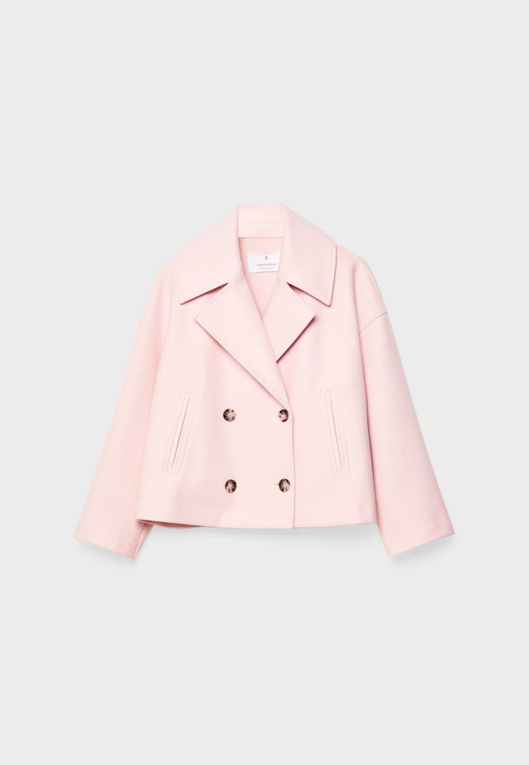 Short double-breasted coat | Stradivarius (UK)