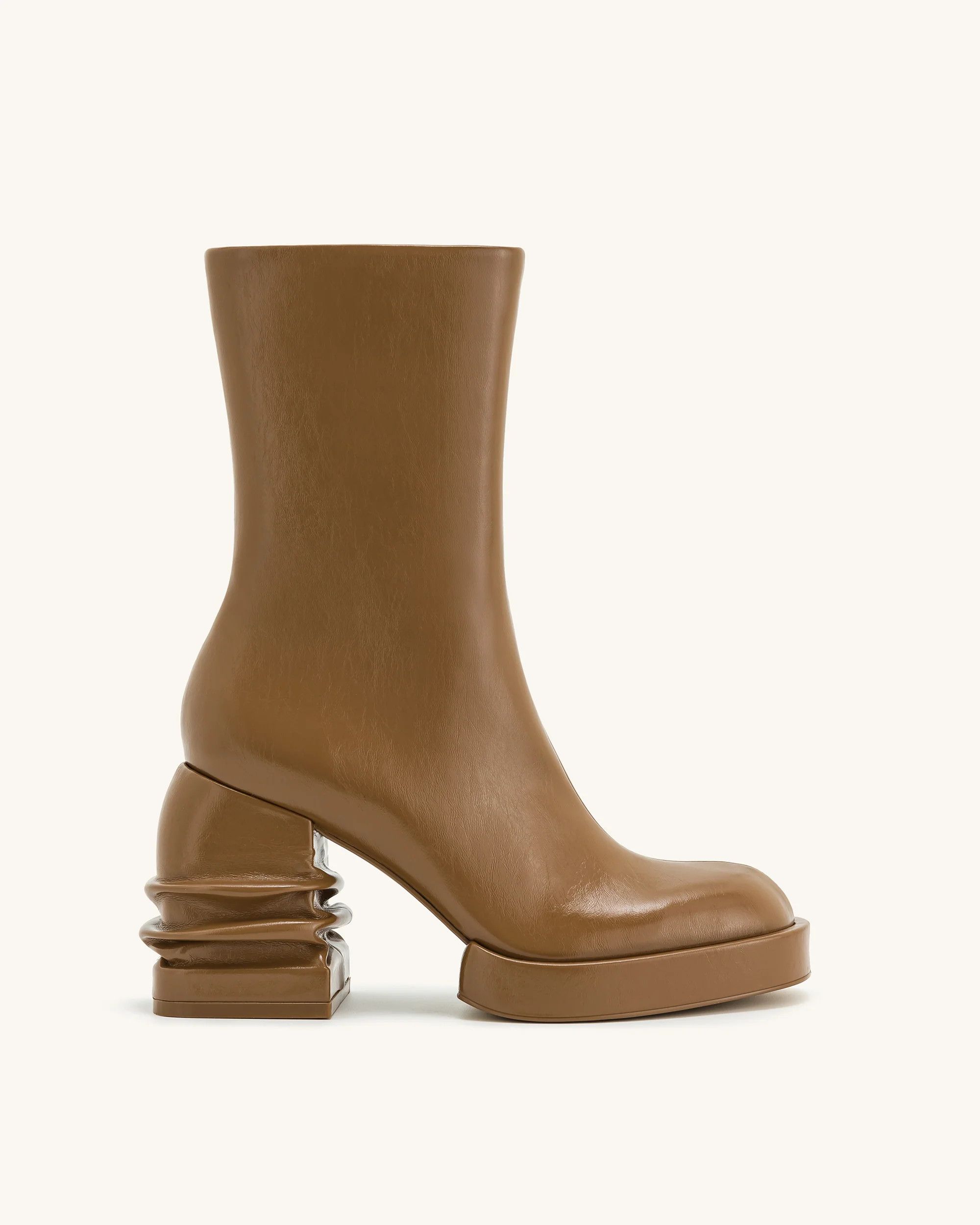 Saylor Round Toe Platform Ankle Boots - Brown | JW PEI US
