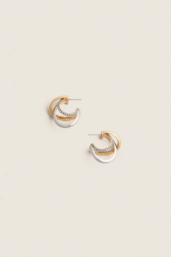 Gold and Pave Aya Hoops | Tuckernuck (US)