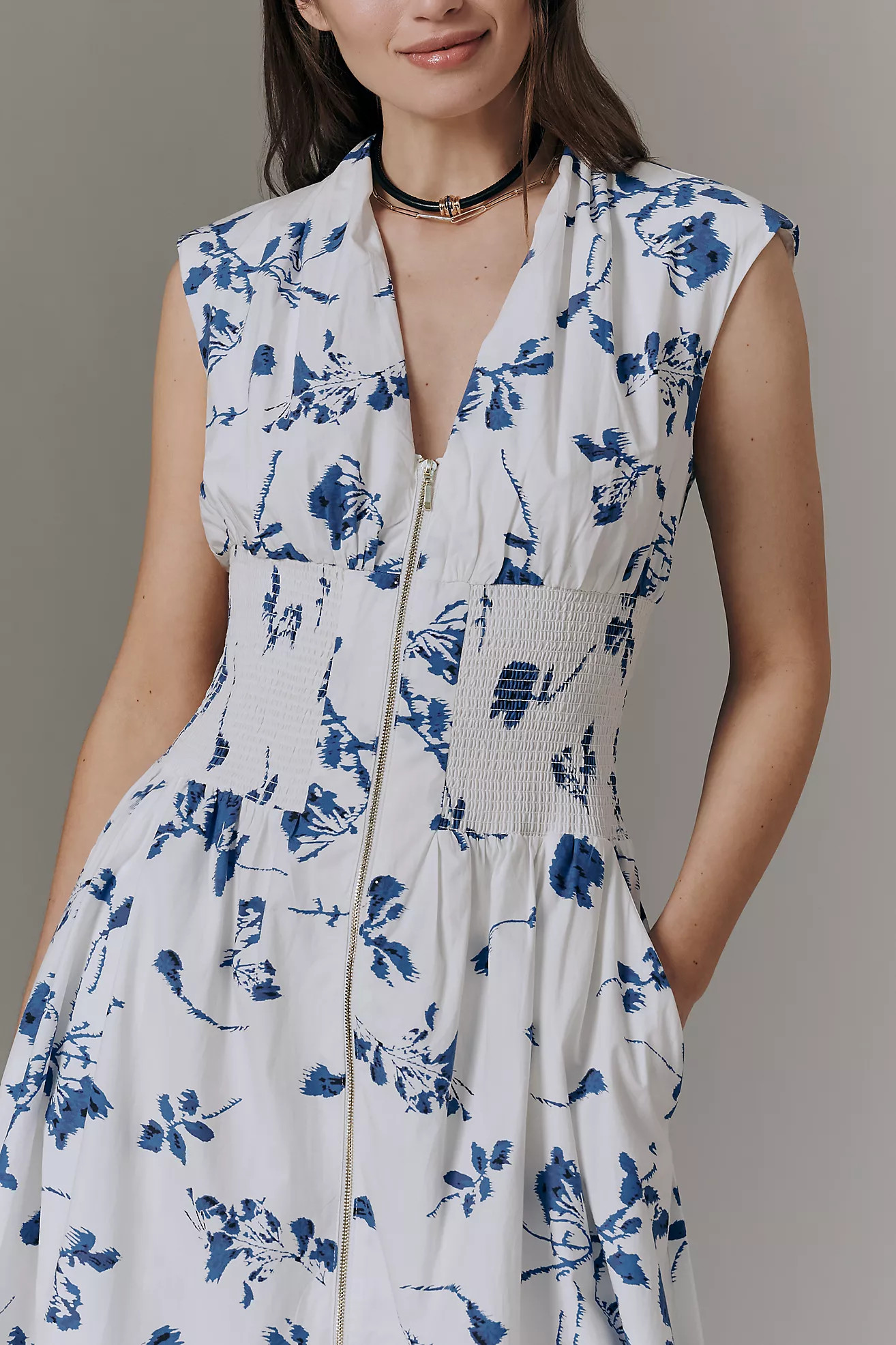 The Tommie Zip-Front Midi Dress | Anthropologie (US)
