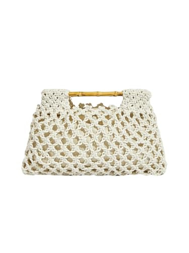 Floerns Women's Straw Bag Handle Beach Clutch Purse Hobo Handbag Beige One-Size | Amazon (US)