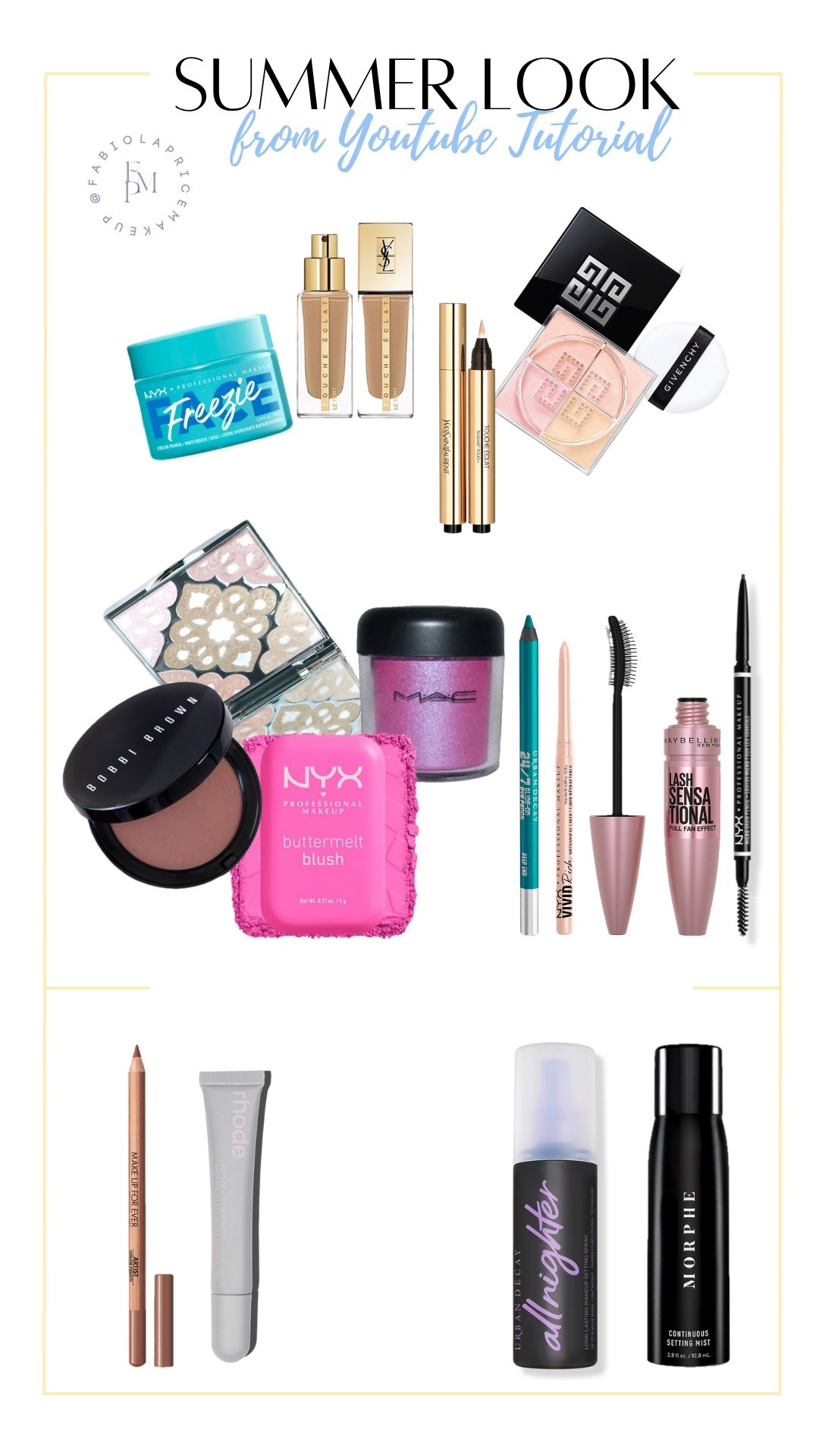 All the products used in my Summer Makeup Look on YT 🍋🩷

#LTKsummer #LTKbeauty