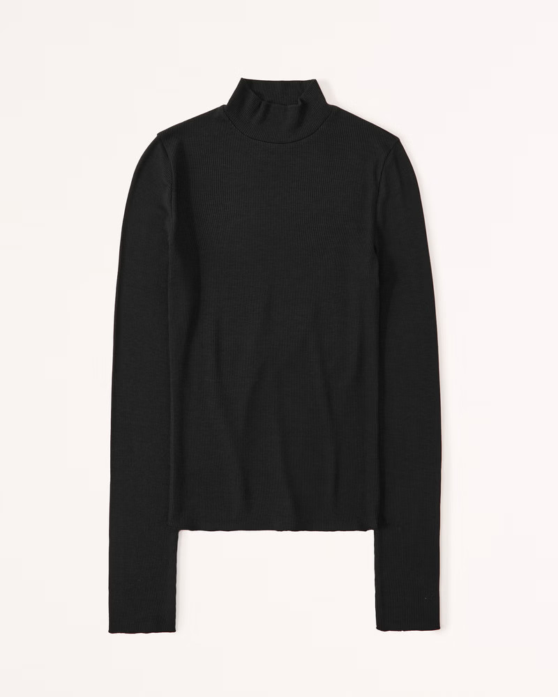 Long-Sleeve Featherweight Rib Tuckable Top | Abercrombie & Fitch (US)
