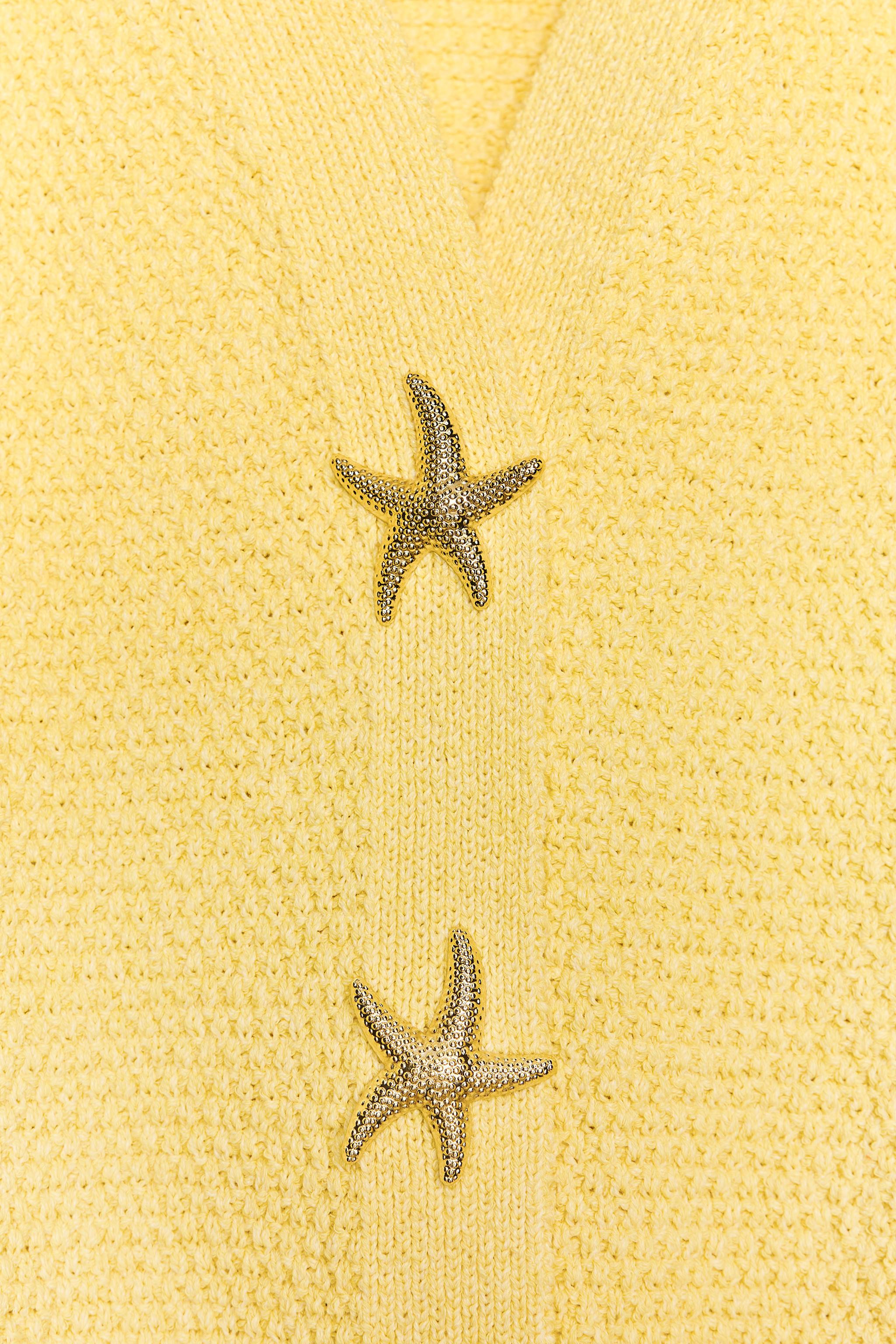 STAR BUTTON KNIT CARDIGAN | Zara US