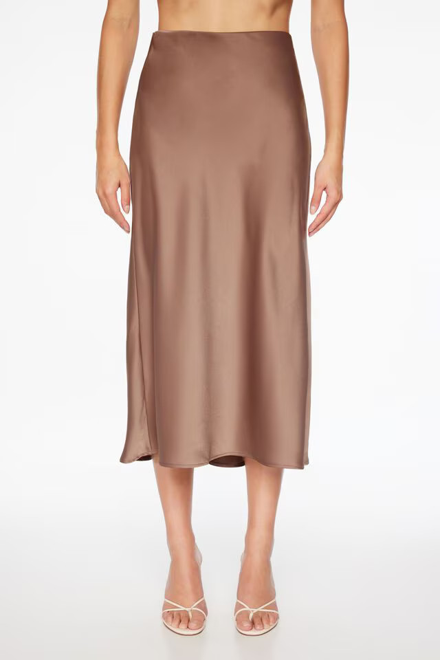 Melody Satin Slip Midi Skirt | Dynamite Clothing