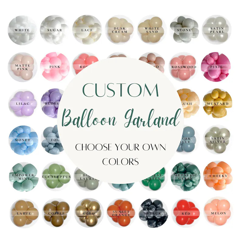 Custom Colors DIY Balloon Garland Kit | Choose Your Colors | Balloon Arch Birthday Party Decor, B... | Etsy (US)