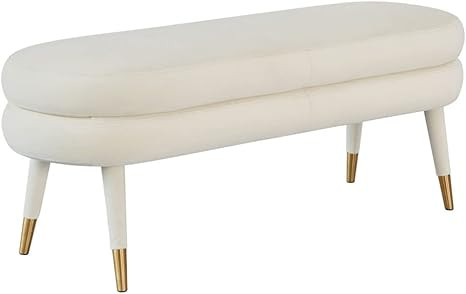 Tov Furniture Betty Velvet Bench (Cream) | Amazon (US)