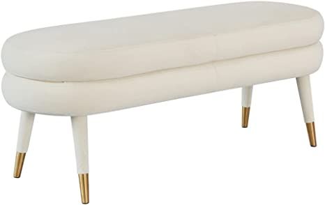 Tov Furniture Betty Velvet Bench (Cream) | Amazon (US)