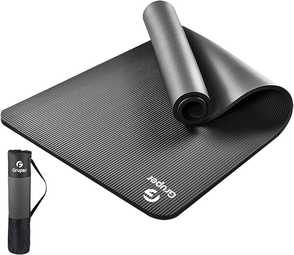 Gruper Yoga Mat Non Slip NBR Extra Thick Yoga Mat, 72"L x 32"/24"W x 0.6"/0.4"TH (185cm x 80cm/61... | Amazon (US)