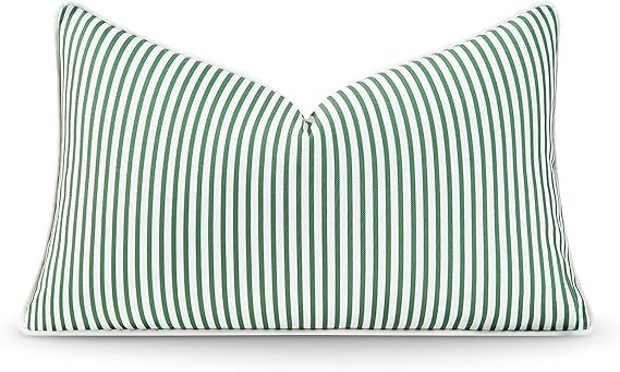 Hofdeco Premium Coastal Patio Indoor Outdoor Lumbar Pillow Cover Only, 12"x20" Water Resistant fo... | Amazon (US)