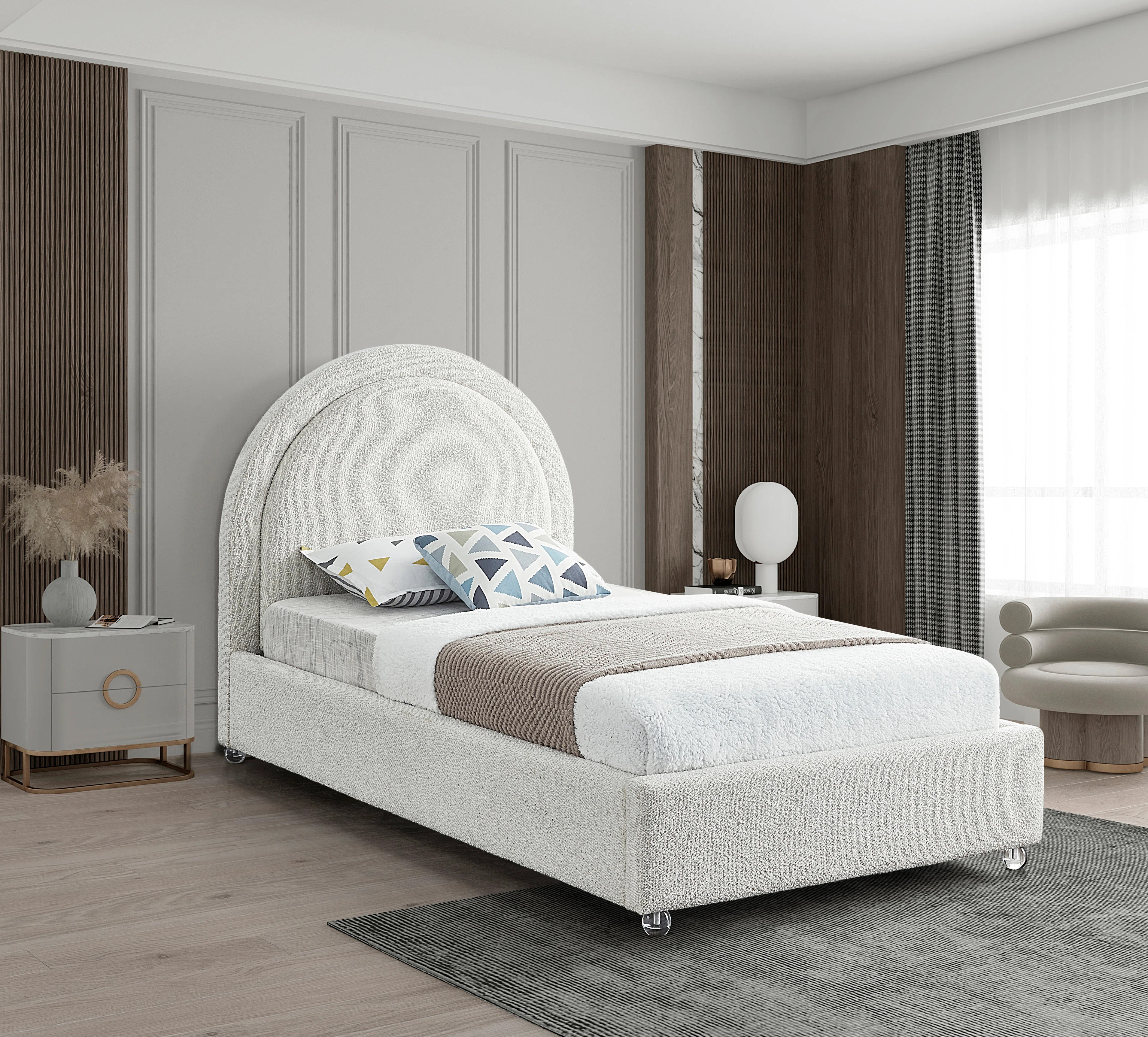 Harley-Jay Upholstered Boucle Platform Bed | Wayfair North America
