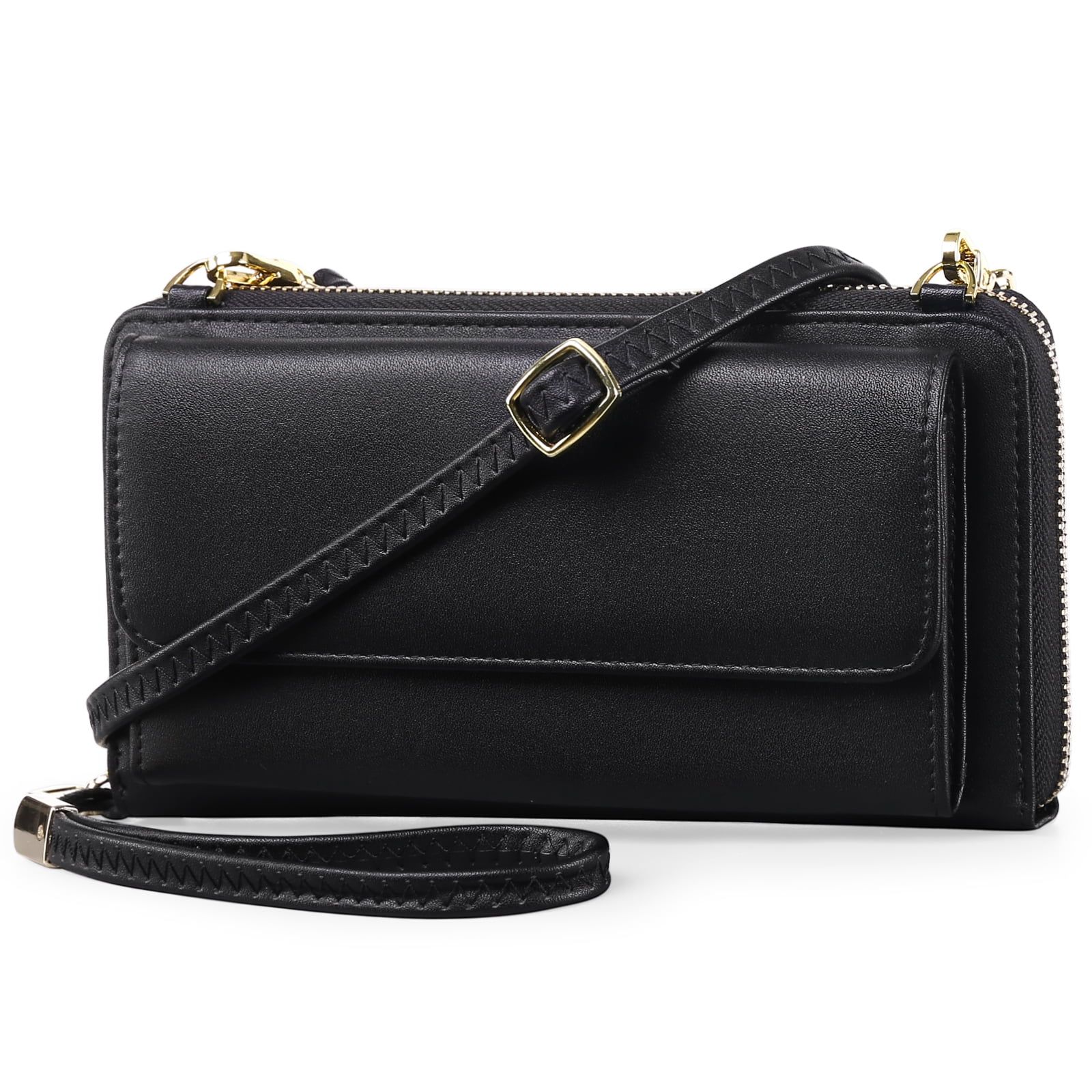 FALAN MULE Rfid Wallet Purse Wristlet Crossbody Bag for Women Leather Ladies Clutch with 2 Straps... | Walmart (US)
