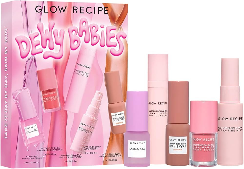 Glow Recipe Dewy Babies Travel Skincare Set - Plum Plump Hyaluronic Acid Serum + Dewy Flush Tinte... | Amazon (US)