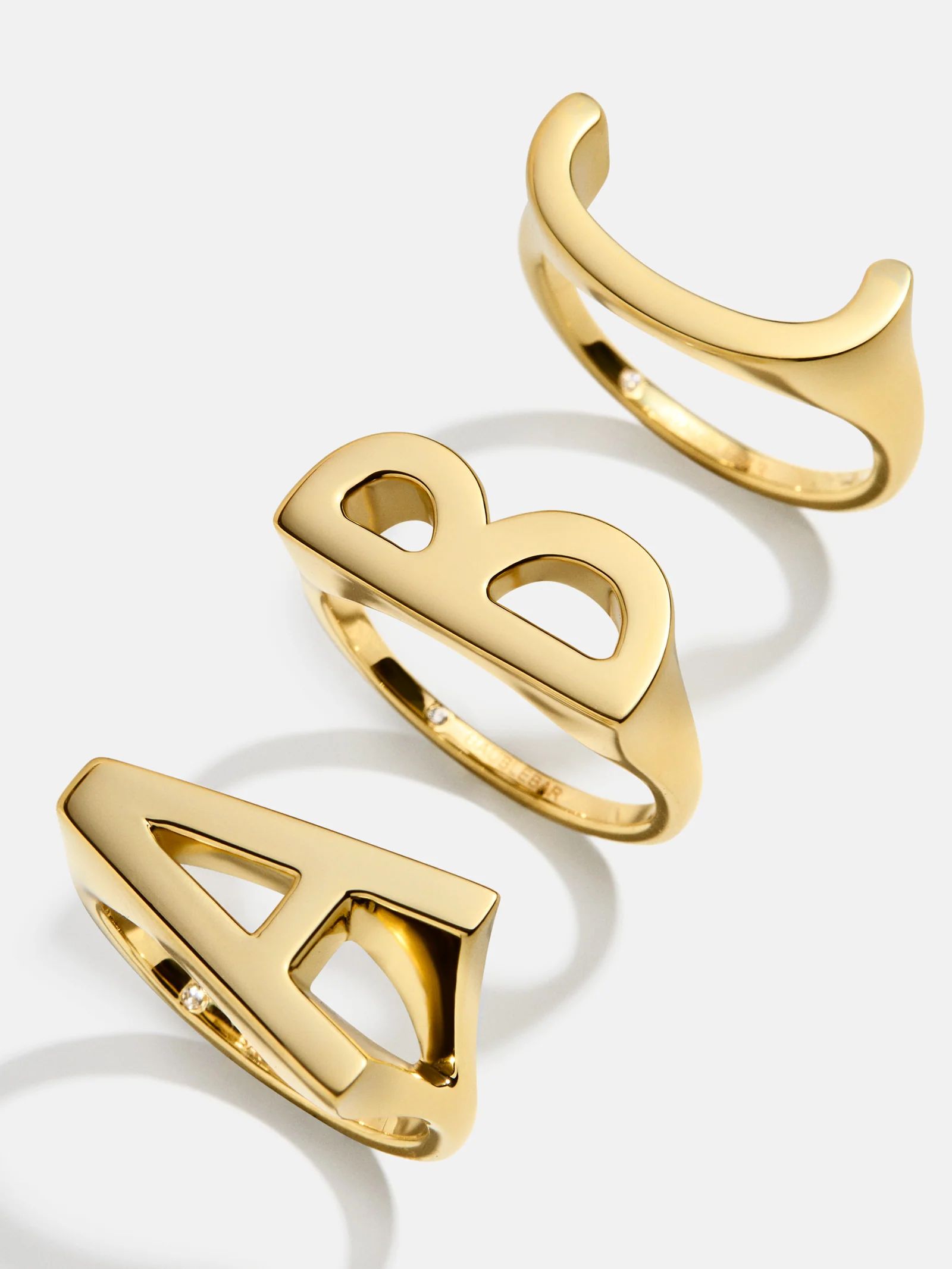 18K Gold East West Initial Ring - Gold | BaubleBar (US)