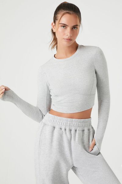 Active Thumbhole Cutout Crop Top | Forever 21 | Forever 21 (US)