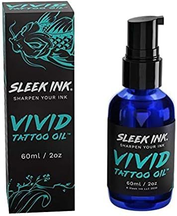 VIVID Tattoo Oil (2oz) - Sleek Ink Moisturizing & Enhancing Tattoo Aftercare Oil | Amazon (US)