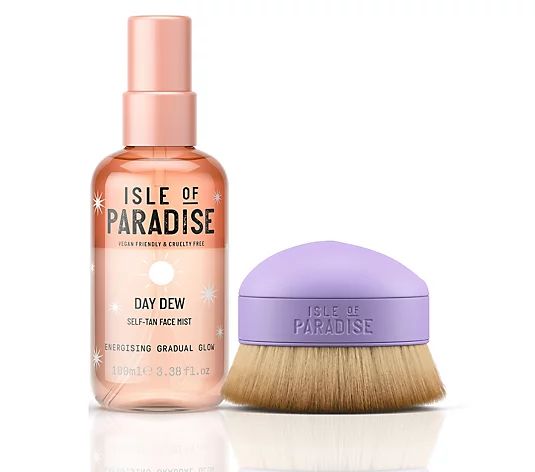 Isle of Paradise Day or Night Self- Tanning Face Mist with Brush - QVC.com | QVC