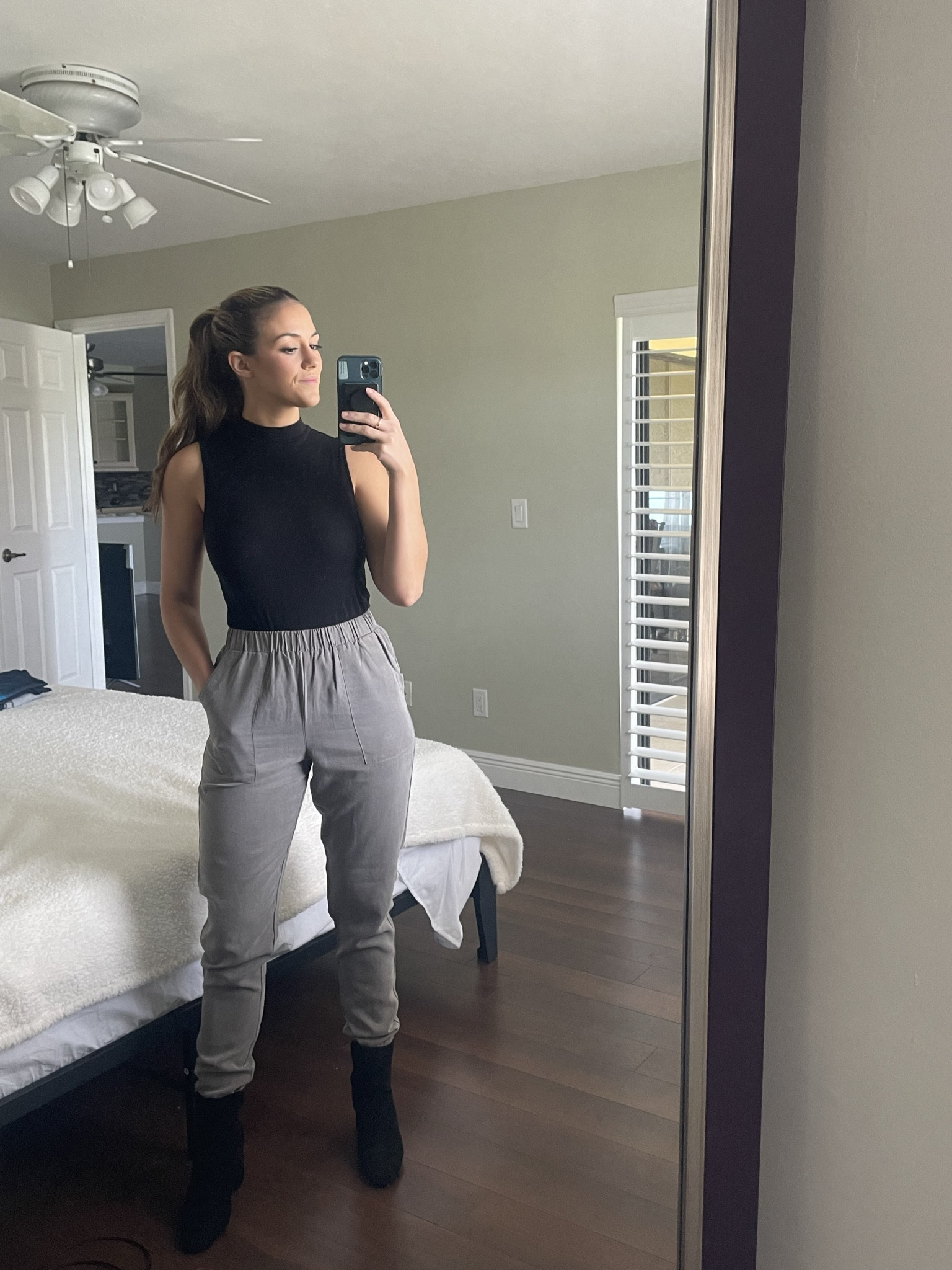 When the weather is cool in the morning and warm by the afternoon, but you still want to look chic, this is the perfect fit! The top and pants are both light and breathable, and the boots just finish off this winter in Florida look 🤌🏼

#LTKHoliday #LTKstyletip #LTKworkwear