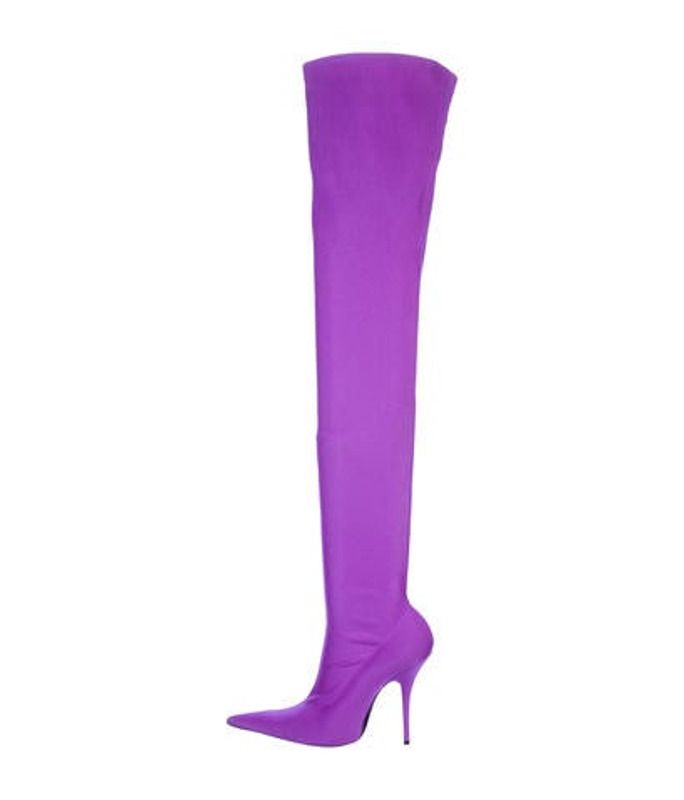 Balenciaga 2018 Knife Thigh-High Boots Purple Balenciaga 2018 Knife Thigh-High Boots | The RealReal