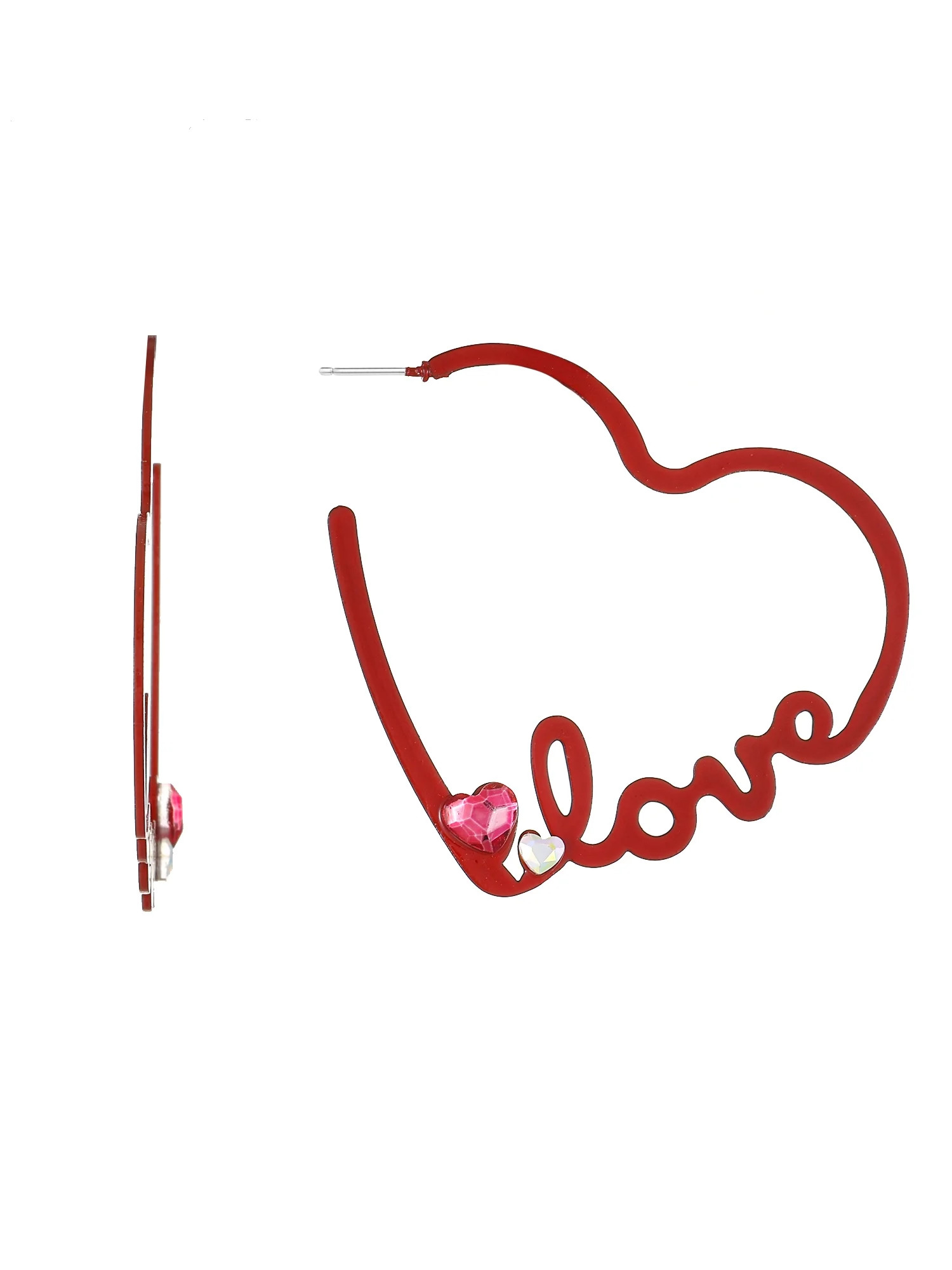 Way to Celebrate Valentine's Day Love Hoop Earring 1, Pair | Walmart (US)