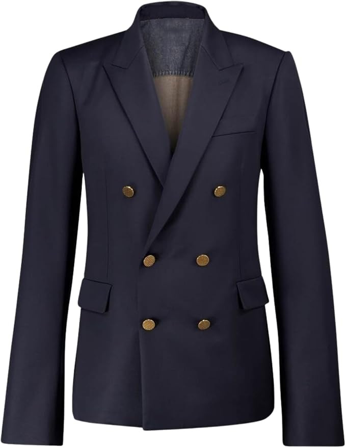 Women's Business Blazer Double Breasted Suit Jacket Work Outgoing Office Lady | Amazon (US)