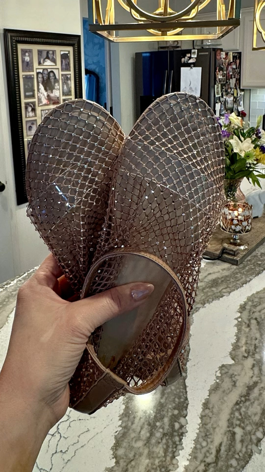 You guys!!! These adorable mesh bling shoes are EVERYTHING! They are an exact dupe for the Steve Madden Blush Rhinestone Mino flat! They are less than half the price and so comfortable! Seriously hurry though-sizes are selling out! 
#walmartstyle