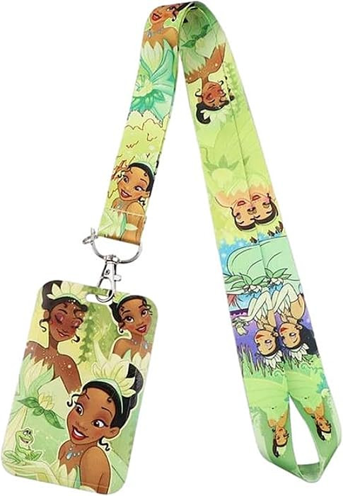 Princess Tianna Cartoon Characters Lanyard with ID Holder Keychain | Amazon (US)