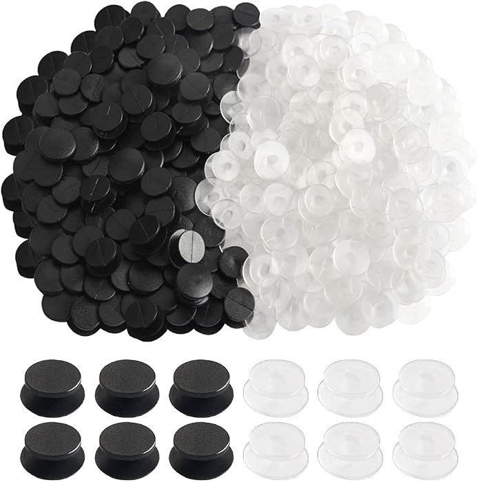 200 PCS Buckle Plastic Button, 2 Colors Shoe Charm Buttons Round Buttons DIY Shoes Accessories fo... | Amazon (US)